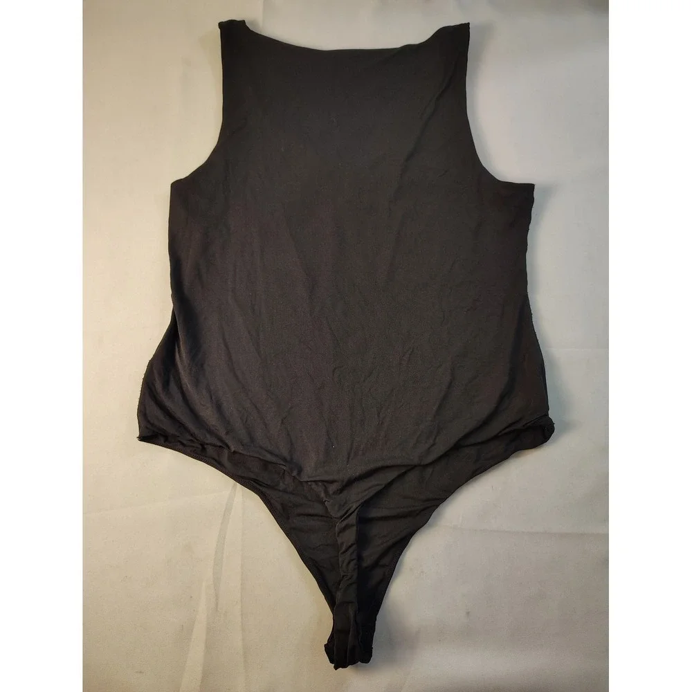 Aeropostale Seriously Soft Smooth Black Bodysuit XL Cinched Scoop Neck Tank